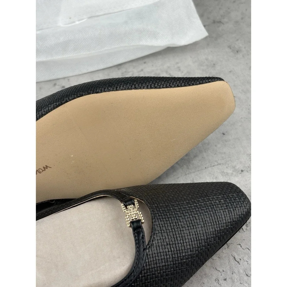 Sam Edelman Women Cleo Black Slingback Flat Sz 10 New